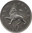 British 10 pence Coin Obverse 1992 Accepted For Exchange