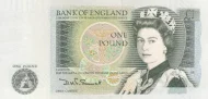 British 1 Pound Note Front Issued 1978 accepted for exchange