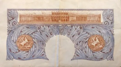 British 1 Pound Banknote (Britannia Blue-Red) Issued 1940 Front accepted for exchange