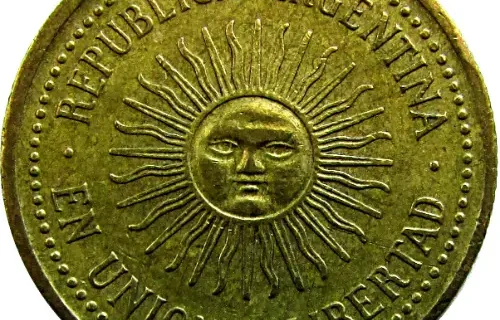 Argentine Peso 5 Centavos Coin Front Issued 1992 Accepted for Exchange