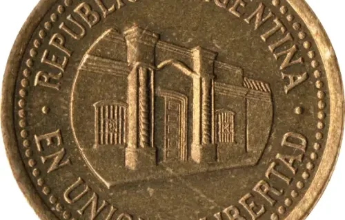 Argentine Peso 50 Centavos Coin Front Issued 1992 Accepted for Exchange