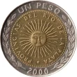 Argentine Peso 1 Argentine Peso Coin Front Issued 1994 Accepted for Exchange