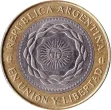 Argentine Peso 2 Argentine Peso Coin Front Issued 2010 Accepted for Exchange