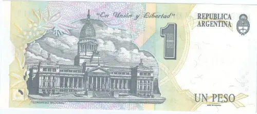 1 Argentine Peso Banknote 1st Series (Carlos Pellegrini) Front Issued 1992 Accepted For Exchange