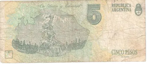 5 Argentine Peso Banknote 1st Series (José de San Martin) Front Issued 1992 Accepted For Exchange