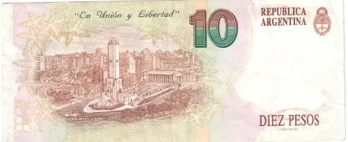 10 Argentine Peso Banknote 1st Series (Manuel Belgrano) Front Issued 1992 Accepted For Exchange