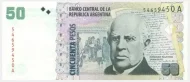 50 Argentine Peso Banknote 2nd Series (Domingo Faustino) Front Issued 1997 Accepted For Exchange