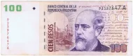 100 Argentine Peso Banknote 2nd Series (Julio Argentino Roca) Front Issued 1997 Accepted For Exchange