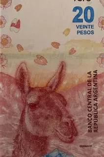 20 Argentine Peso Banknote 4th Series (Guanaco) Front Issued 2017 Accepted For Exchange