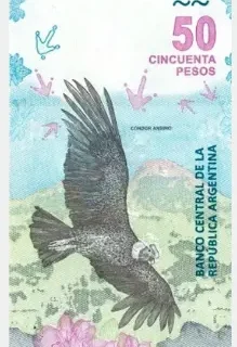 50 Argentine Peso Banknote 4th Series (Andean Condor) Front Issued 2018 Accepted For Exchange