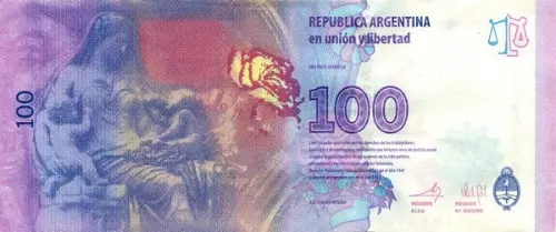 100 Argentine Peso Banknote 3rd Series (Eva Perón) Front Issued 2012 Accepted For Exchange