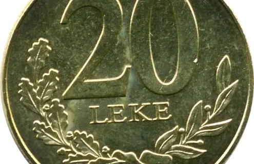 20 Albanian Leke Coin Issued 1996 Front Accepted For exchange