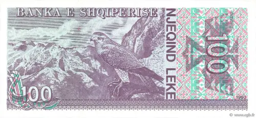 100 Albanian Lek Banknote (Luftetari Kombetar) Front Issued 1992 Accepted For Exchange