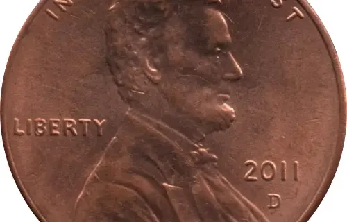 1 Cent American Dollar Lincoln Shield Coin Issued 2010 Front Accepted For Exchange