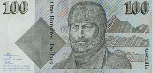 Australian 100 dollar banknote (Sir Douglas Mawson) 1984 front side accepted for exchange