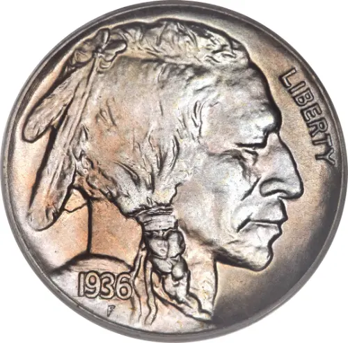 5 Cent American Dollar US Buffalo Nickel Coin Issued 1913 Front Accepted For Exchange