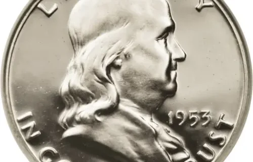 50 Cent American Dollar Benjamin Franklin Coin Issued 1948 Front Accepted For Exchange