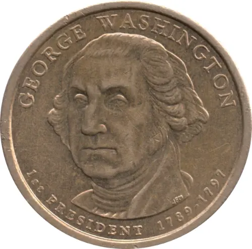 1 Dollar George Washington Presidential Coin Issued 2007 Front Accepted For Exchange