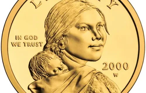 1 Dollar Sacagawea Dollar Coin Issued 2000 Front Accepted for Exchange