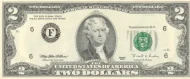 United States of America 2 Dollar Banknote Front Issued 1976 Accepted For Exchange
