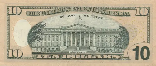 United States of America 10 Dollar Banknote Front Issued 2006 Accepted For Exchange