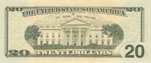 United States of America 20 Dollar Banknote Front Issued 2004 Accepted For Exchange