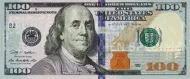United States of America 100 Dollar Banknote Front Issued 2013 Accepted For Exchange