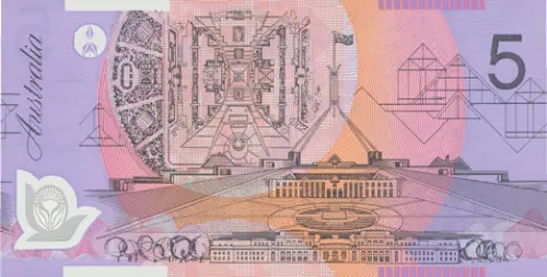 Australian 5 dollar banknote Series 1992 front side accepted for exchange