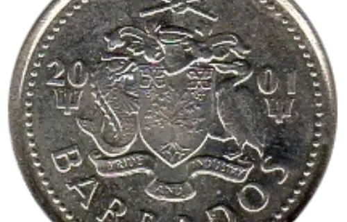 10 Cent Barbadian Dollar Coin Issued 1973 Front Accepted For Exchange