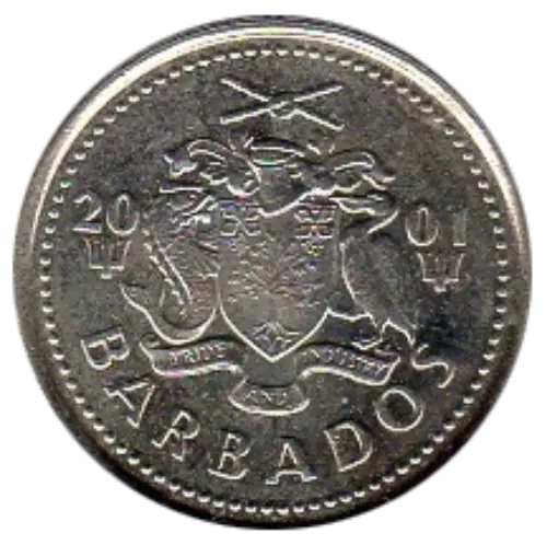 10 Cent Barbadian Dollar Coin Issued 1973 Front Accepted For Exchange