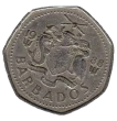 1 Barbadian Dollar Coin Issued 1973 Front Accepted For Exchange