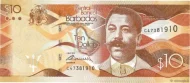 10 Barbadian Dollar Banknote (Charles Duncan O’Neal bridge) Issued 2013 Front Accepted For Exchange