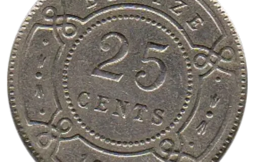 25 Cent Belize Dollar Front Issued 1973 Accepted For Exchange