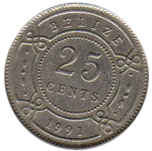 25 Cent Belize Dollar Front Issued 1973 Accepted For Exchange