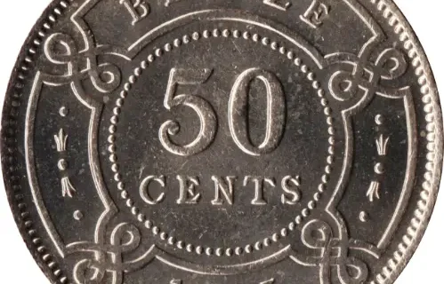 50 Cent Belize Dollar Front Issued 1974 Accepted For Exchange