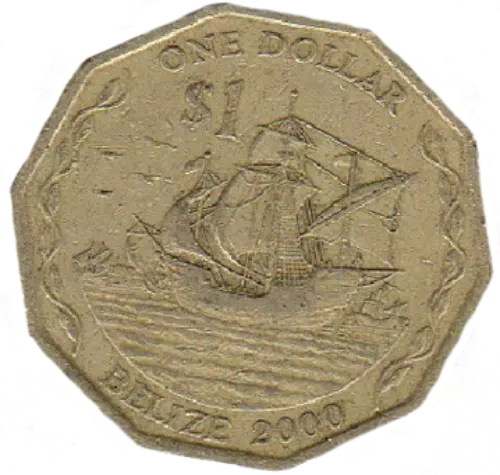 1 Belize Dollar Front Issued 1990 Accepted For Exchange