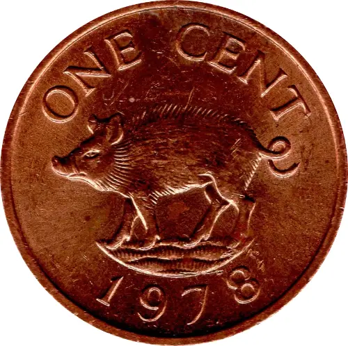 1 Cent Bermuda Dollar Coin Issued 1970 Front Accepted For Exchange