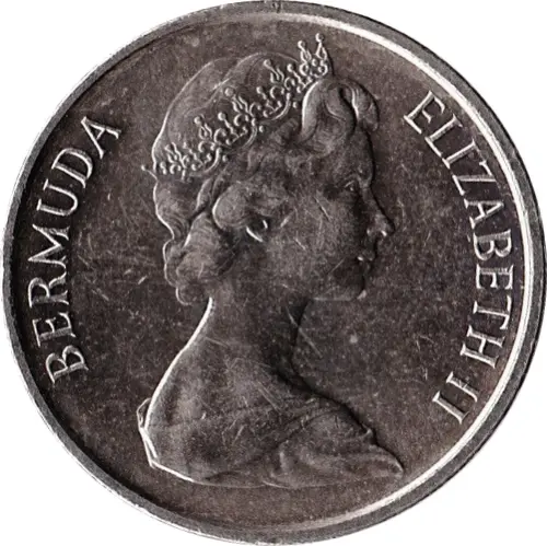 5 Cent Bermuda Dollar Coin Issued 1970 Front Accepted For Exchange