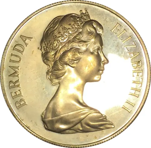 1 Bermuda Dollar Coin Issued 1970 Front Accepted For Exchange