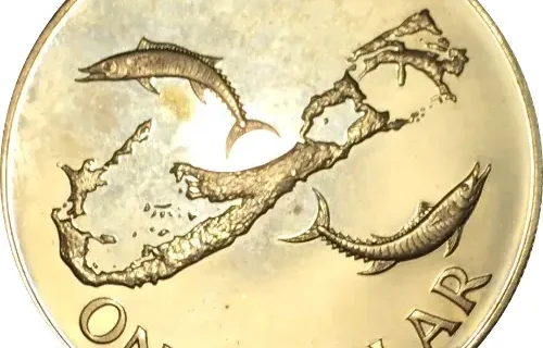 1 Bermuda Dollar Coin Issued 1970 Front Accepted For Exchange