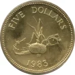 5 Bermuda Dollar Coin Issued 1983 Front Accepted For Exchange