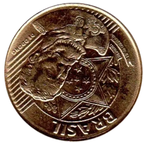 25 Brazil Centavo Coin Front First Issued 1998 Accepted For Exchange