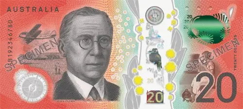 Australian 20 Dollar Banknote Front Issued 2019 accepted for exchange
