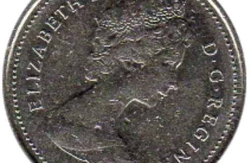 10 Cent (Dime) Canadian Dollar Coin Front First Issued 1968 Accepted For Exchange