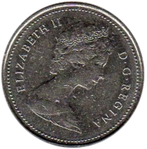 10 Cent (Dime) Canadian Dollar Coin Front First Issued 1968 Accepted For Exchange