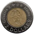 2 Canadian Dollar (Toonie) Coin Front Issued 1996 Accepted For Exchange