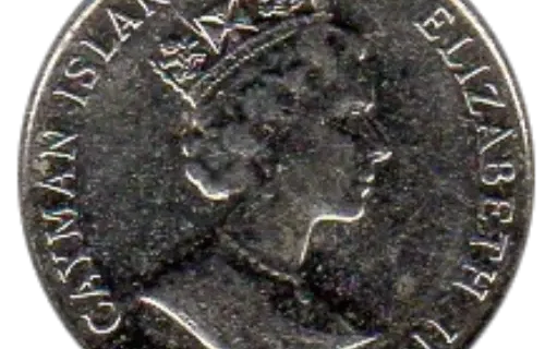5 Cent Cayman Island Dollar Coin Front Issued 1972 Accepted For Exchange