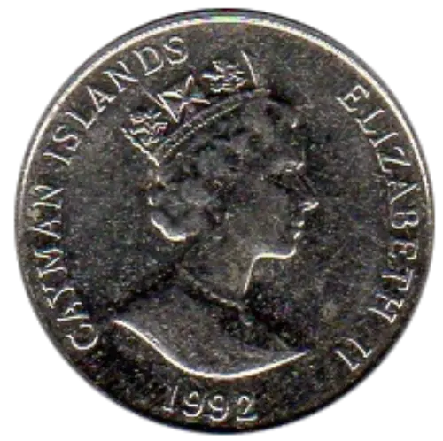 5 Cent Cayman Island Dollar Coin Front Issued 1972 Accepted For Exchange
