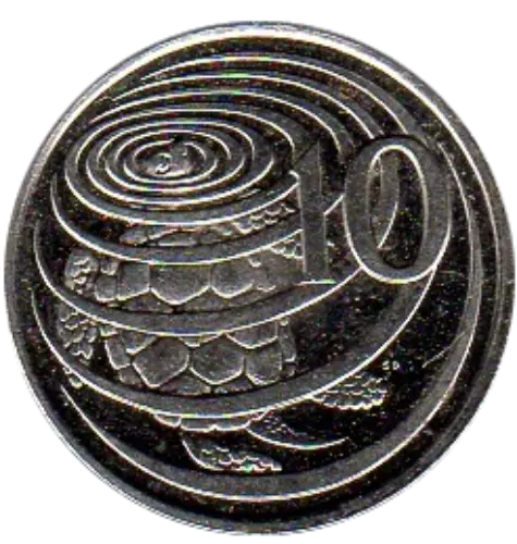 10 Cent Cayman Island Dollar Coin Front Issued 1972 Accepted For Exchange