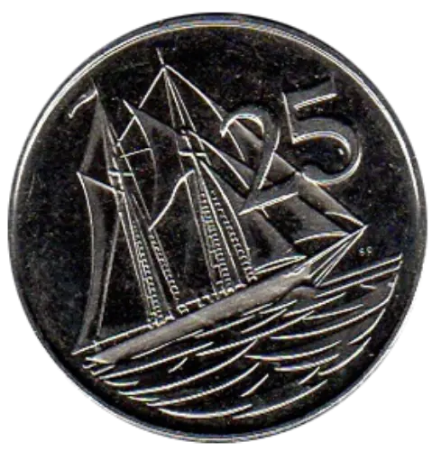 25 Cent Cayman Island Dollar Coin Front Issued 1972 Accepted For Exchange